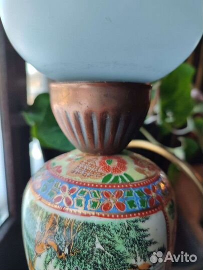 Лампа настольна япония винтаж фарфор