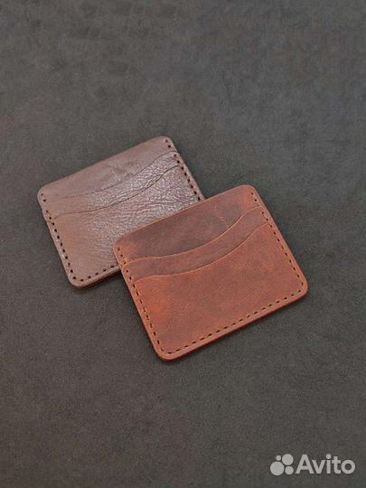 Картхолдер из натуральной кожи горизонтальный