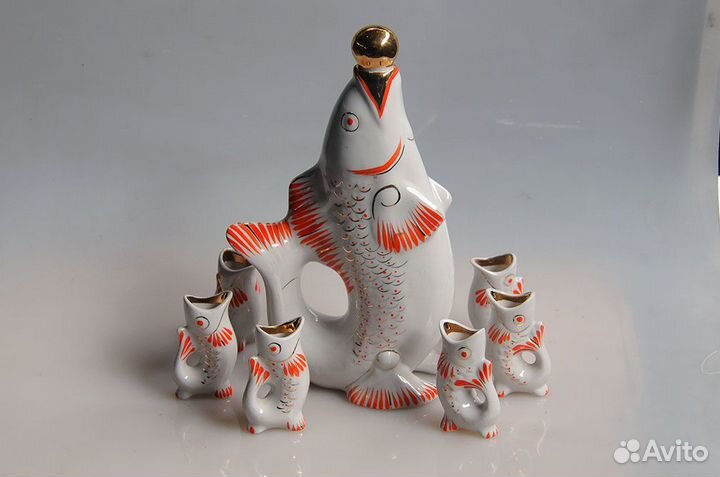 Набор Рыба СССР Фарфор