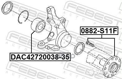 Ступица колеса перед прав/лев 0882S11F Febest