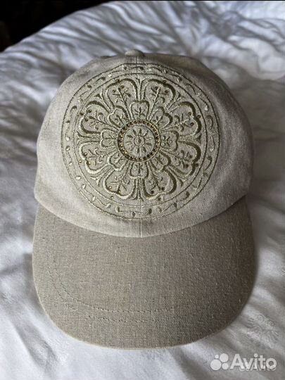 Бейсболка Кепка шляпа лен размер 52-56 см