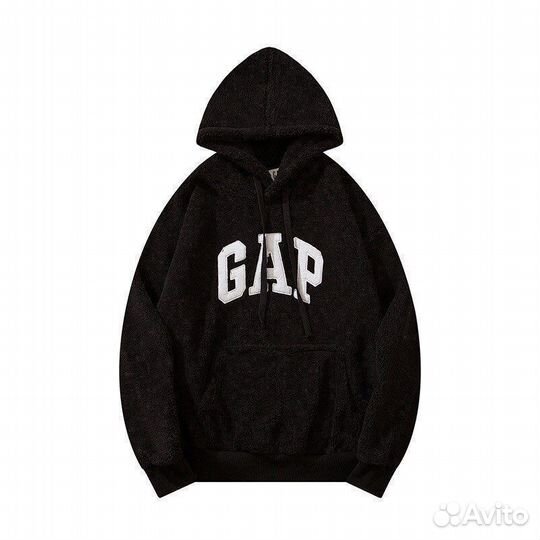 Флисовое худи GAP Черное
