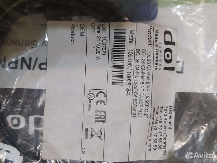 Датчик dol 26 CA-P-M18-NF-CA-SCR-M-2T