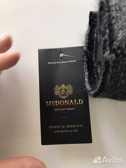 Мужской шарф из шерсти мериноса Новая Зеландия