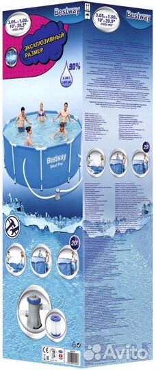 Каркасный 305х76 бассейн Bestway с фильтром