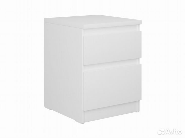 Кастор тумба 2 ящика белая