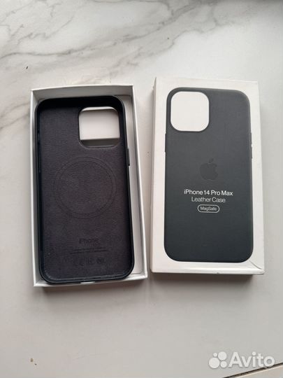 Кожанный чехол на айфон 14 про/14 про мах