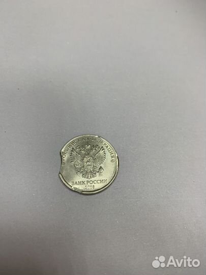 Монета 2 рубля заводской брак