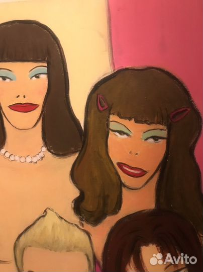 Интерьерная картина маслом холст 80*100 Girls