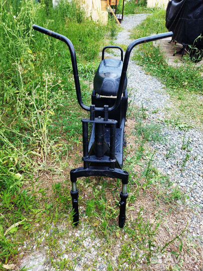 Рама электробайка с амортизаторами White Siberia