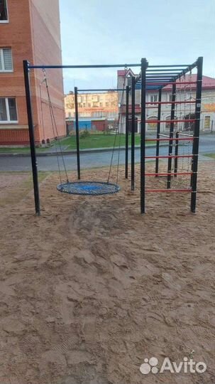 Качели 90 см с синей сеткой