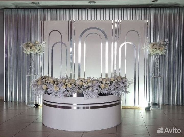 Оформление свадьбы. Фотозона, президиум