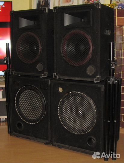 Колонки Pro 1760W 4шт Акустика Bravy C-Mark Стойки
