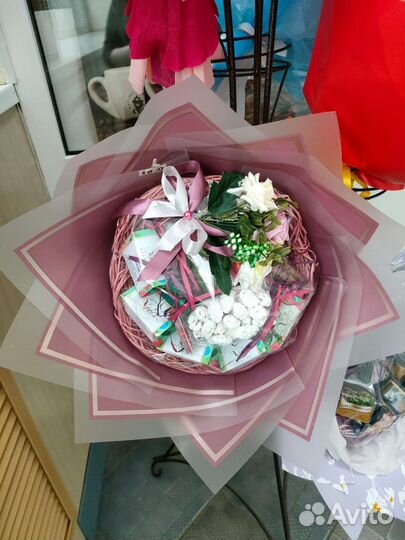 Букеты из чая, кофе и сладостей