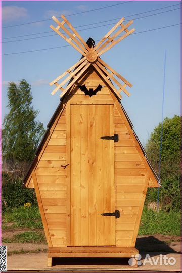 Дачный туалет деревянный HME556