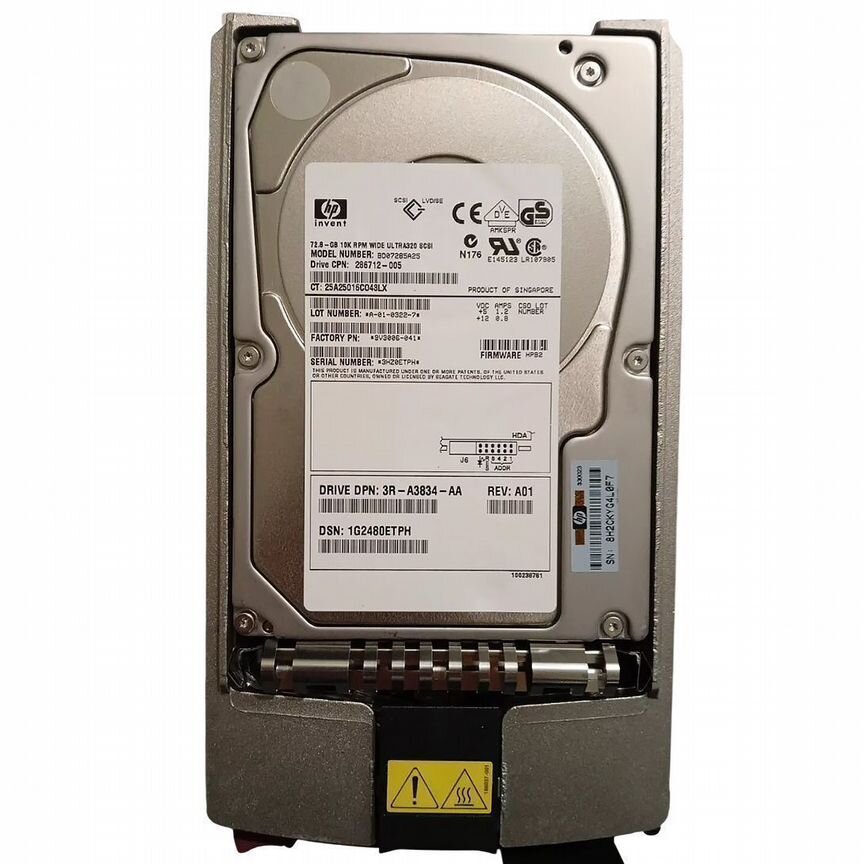 [286712-005] Жесткий Диск Hp Bd07285a25 72,8gb U320scsi 3.5" 286712-005