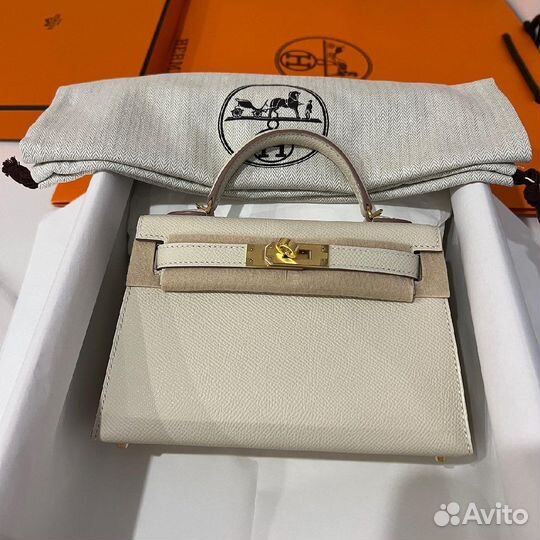 Сумка Hermes Kelly Молочная Всё размеры