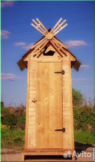 Уличный туалет деревянный JWL458