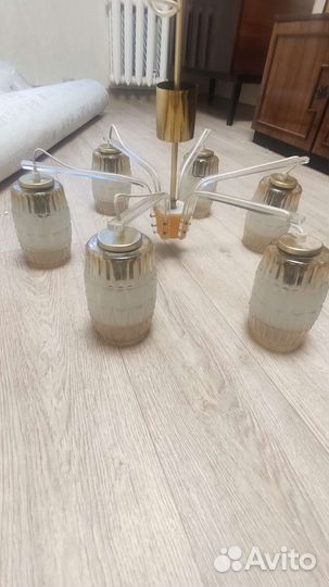 Хрустальная люстра СССР винтажная