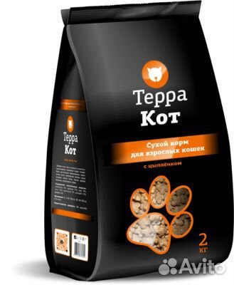 Терра Кот Для взрослых кошек с Цыпленком 10 кг 421