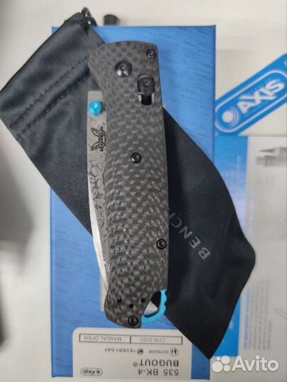 Нож складной Benchmade Bugout 535 Дамаск/Карбон