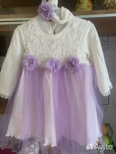 Праздничное платье для девочки на годик 80 размер