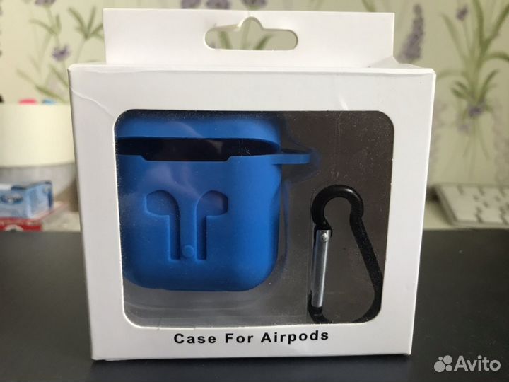 Чехол силиконовый для наушников Apple AirPods (Син
