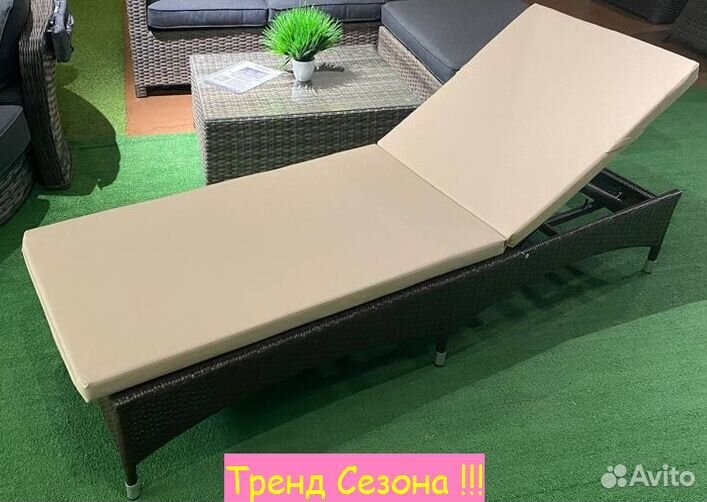 Лежак пляжный из ротанга Мальта арт.M001-мт001