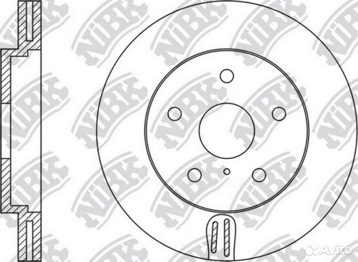 Nibk RN1423 / RN1423V Диск тормозной перед
