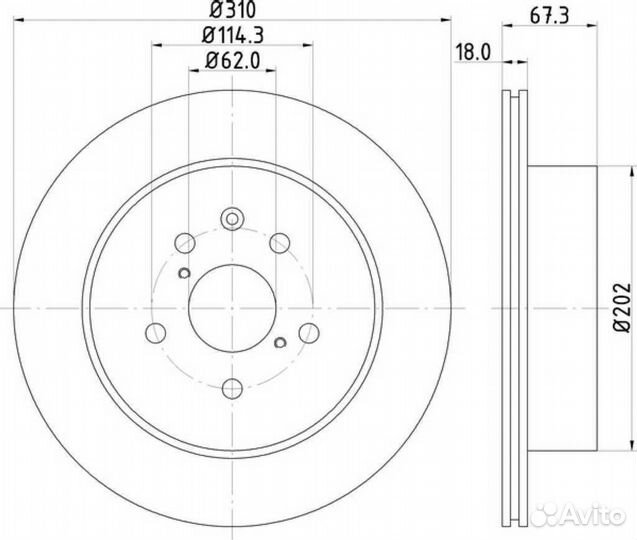 Диск тормозной toyota lexus. IS350 IS350C mark X. URS206 UZS190 UZS207 задний правый левый. 5X114.3