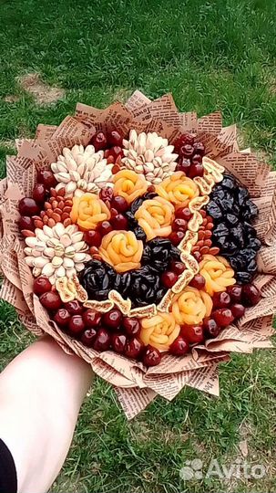 Съедобный, вкусный букет, сухофрукты, орехи