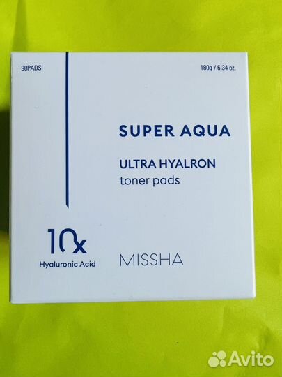 Тонер диски/пэды для лица missha Super Aqua