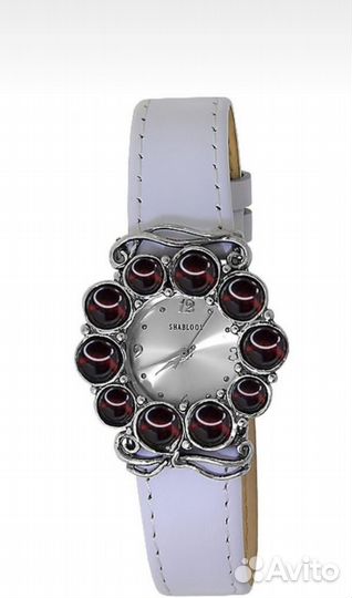 Часы серебрянные с гранатом фирмы DEN'O Израиль