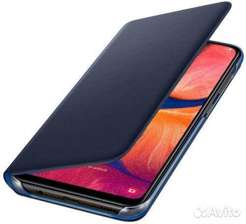 Чехол-книжка Samsung A20 Dark-Blue. Оригинал