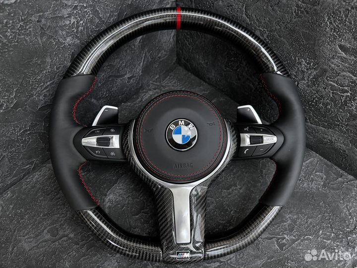 Рули BMW F серии. Строчка, подогрев, карбон Арт Н156567828