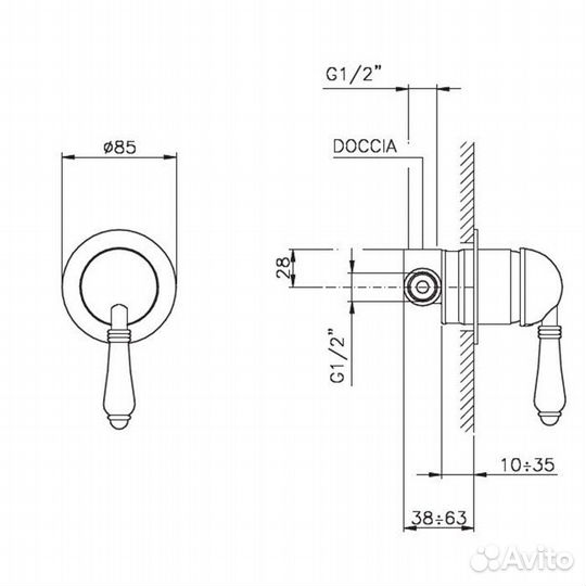 Nicolazzi P.m. Blanc Внешняя часть 3406MOG76