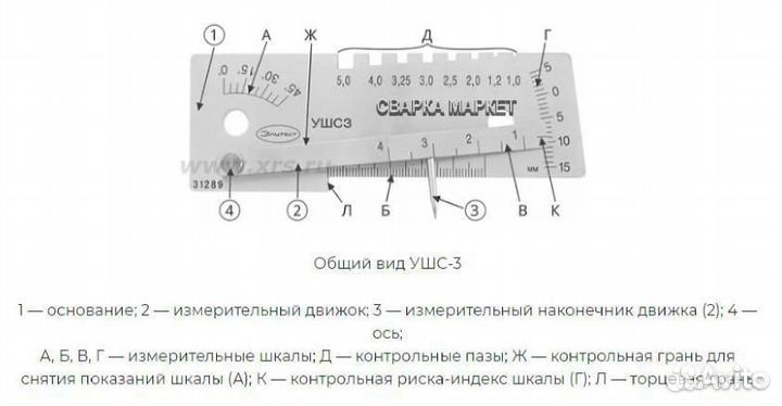 Шаблон сварщика ушс-3