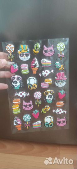 Наклейки объёмные из фикс прайса