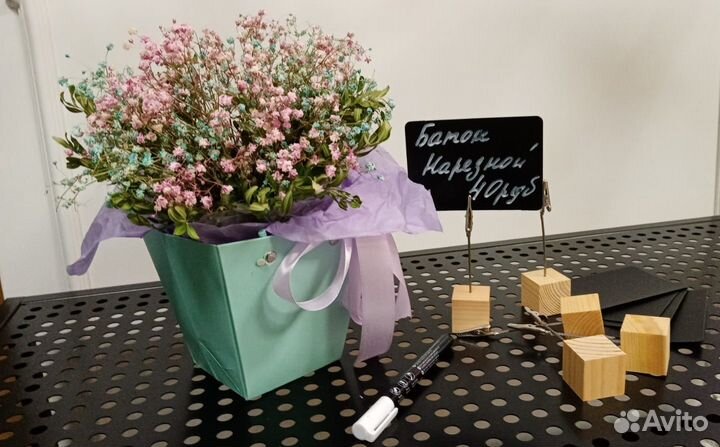 Набор держателей ценников posfix wodden cube 1