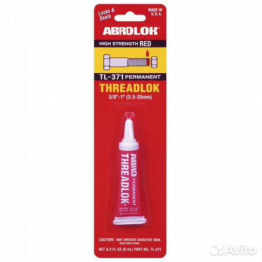 Фиксатор резьбы красный 6 мл abro