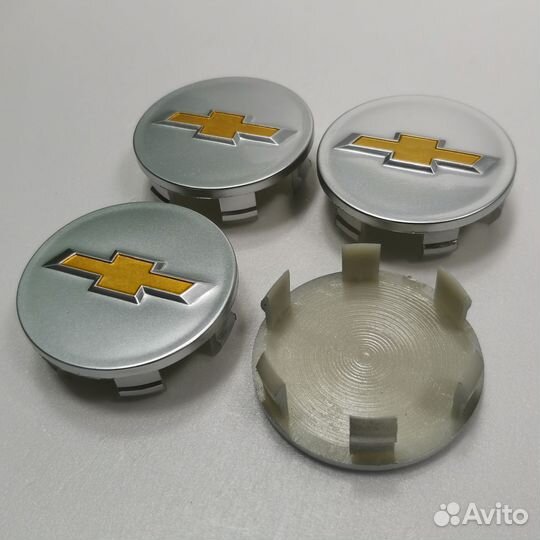 4шт Chevrolet 58мм/53мм колпаки для литых дисков