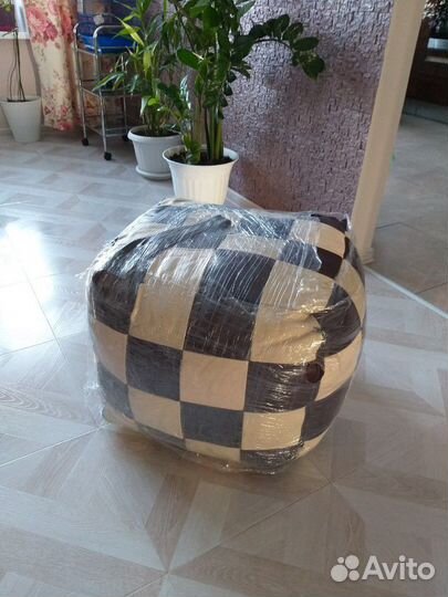 Натуральная кожа пуф