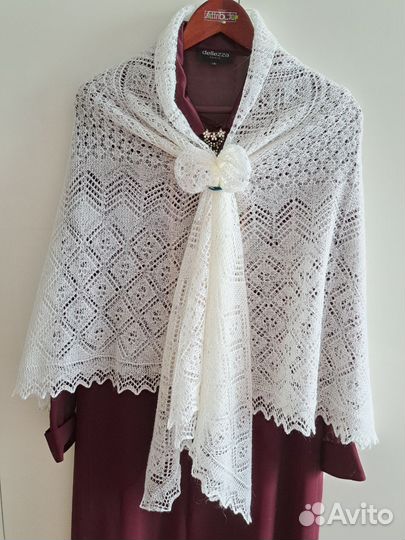Пуховая паутинка. Ажурный пуховый платок