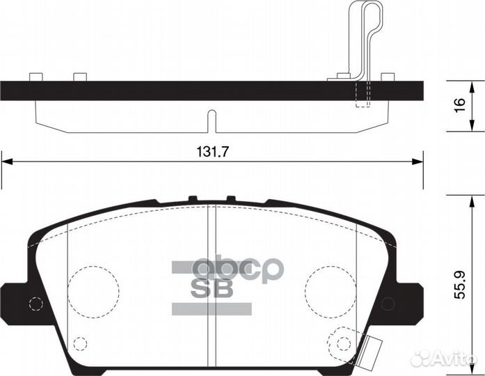 Колодки тормозные дисковые передние SP1569 Sangsin