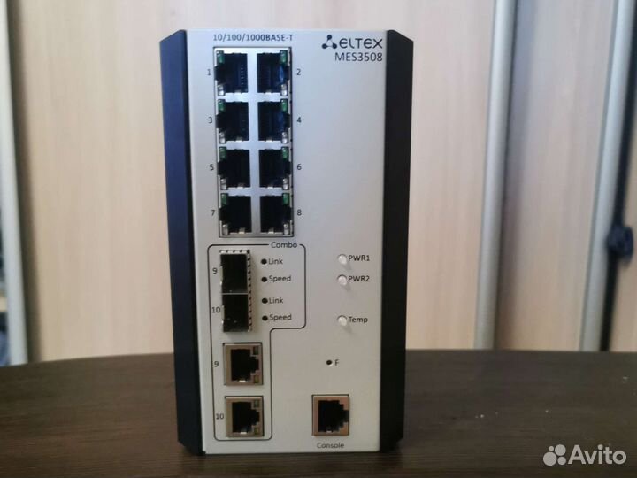 Коммутатор промышленный eltex mes3508 с блоком пит