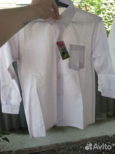 Рубашки детская на мальчика белые хлопок