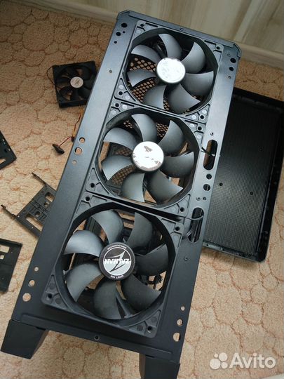 Zalman S2 TG с дефектом+вентиляторы 5шт