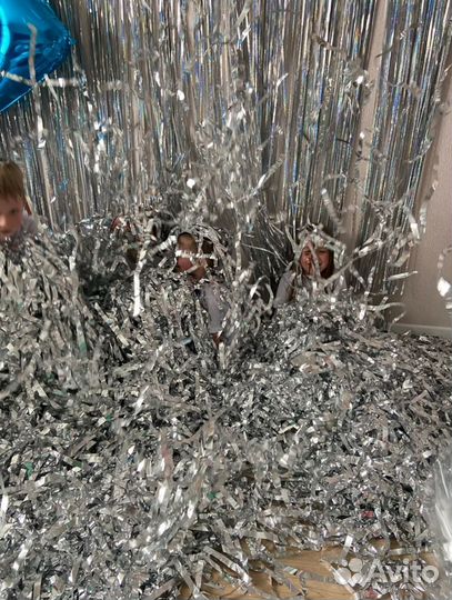 Бумажная дискотека, фольга, серебряное шоу аренда