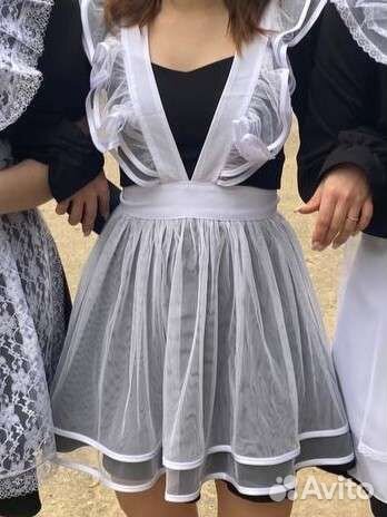 Белый школьный фартук