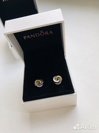 Серьги тринити Pandora оригинал